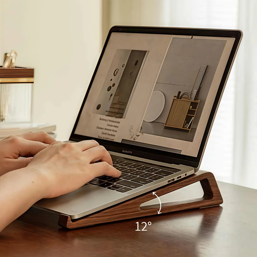 Faltbarer Laptop-Ständer aus Holz – Ergonomischer Kühl-Stand, 2er-Set