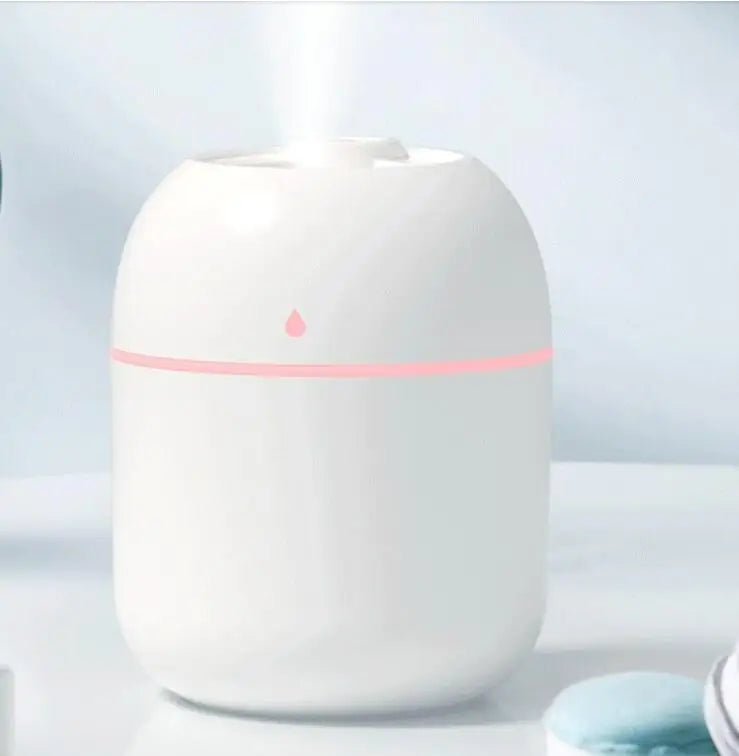 USB Mini Luftbefeuchter 250ml – Ultraschall, LED-Licht & Aroma-Diffuser für Schreibtisch